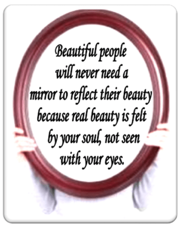 Real beauty cannot be seen.