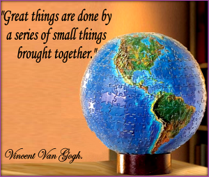Great things are done by a series of small things brought together.