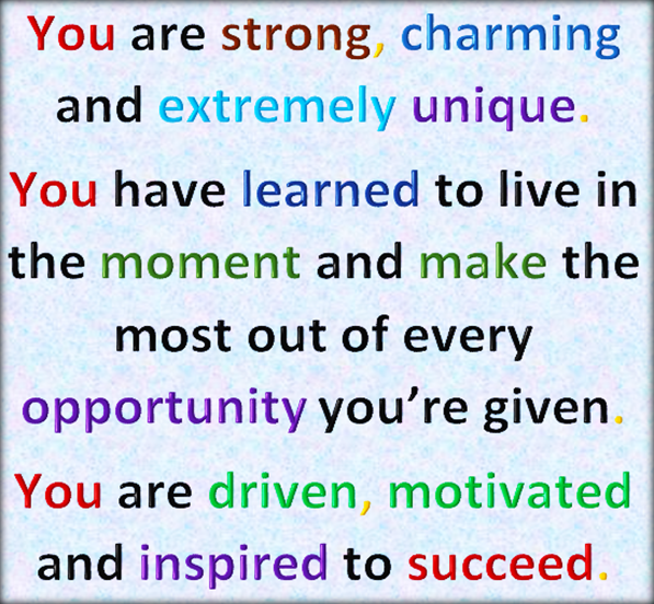 You have to know who you are.