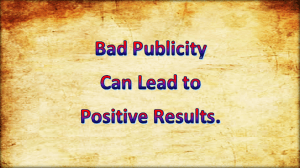 Bad publicity 2