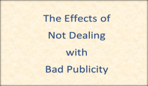 Bad publicity