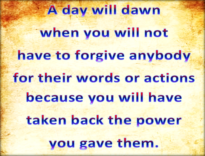 A day will dawn when everything will make sense.