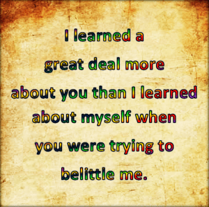 insecurities shouldn't be shared.