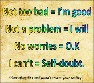 your thoughts and words create your reality