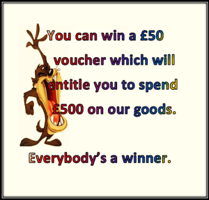 Before you give somebody a voucher make sure they can afford your present