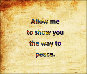 When you find peace everything makes sense